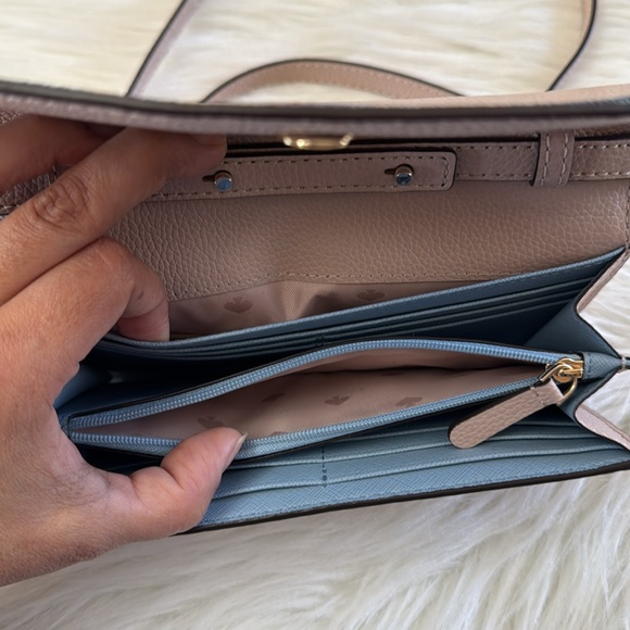 Kate Spade New York Eva Embroidered Wallet On A Change Clutch Crossbody Purse - Picture 11 of 16